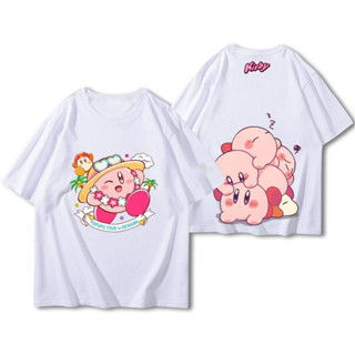 แฟชั่น สนุกสนานกับเกม Kirbys Dream Land Exploration ในชุดเสื้อยืดผ้าฝ้ายฤดูร้อนสำหรับผู้ชายและผู้หญิงแขนสั้น เสื้อผ้า