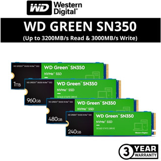 240GB / 480GB / 960GB / 1TB SSD (เอสเอสดี) WD GREEN SN350 PCIe/NVMe M.2 2280 รับประกัน 3 - Y