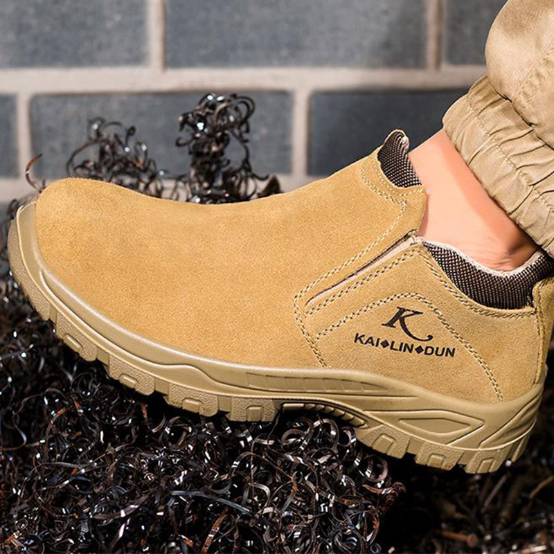 MVP🪓🪓 รองเท้าเซฟตี้ หนังแท้ หัวเหล็ก ระบายอากาศดี พื้นยางกันลื่น หัวเหล็ก พื้นเสริมแผ่นเหล็ก Safety Shoes - รูปที่ 3