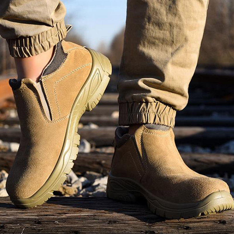 MVP🪓🪓 รองเท้าเซฟตี้ หนังแท้ หัวเหล็ก ระบายอากาศดี พื้นยางกันลื่น หัวเหล็ก พื้นเสริมแผ่นเหล็ก Safety Shoes - รูปที่ 7