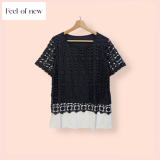 เสื้อ Feel of new ผ้าลูกไม้อย่างดี ไซด์ -  F   อก 42 ยาว 29 นิ้ว เสื้อทรงสวยน่ารักมาก ลูกไม้ลายสวย  ผ้าดีทิ้งตัวสวย