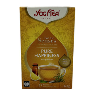 Yogi Tea Organic | PURE HAPPINESS with Citrus &amp; Lemon Grass Essential Oils 17 Teabags (2.2g) 37.4g