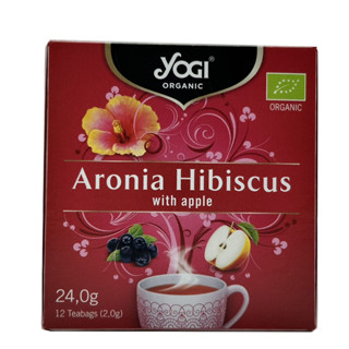 Yogi Tea Organic | Aronia Hibiscus with Apple 12 Teabags (2.0g) 24.0g