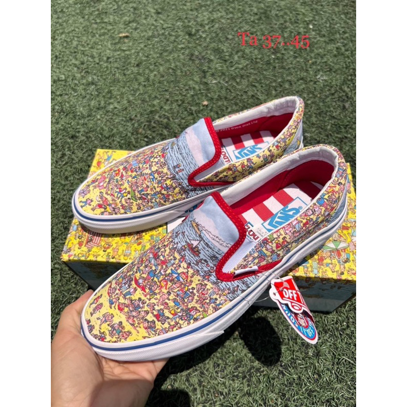 พร้อมส่งรองเท้า slip on พร้อมกล่อง มีไซส์ 37-45