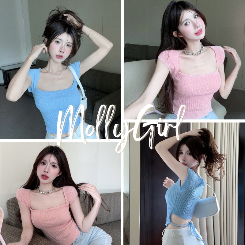 Mollygirl เสื้อไหมพรม ซทรู คอมใหม่ พร้อมส่ง ใส่ไม่ร้อน