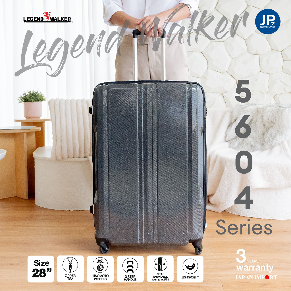 Legend Walker 5604-70 กระเป๋าเดินทาง PC Fiber Tech นวัตกรรมใหม่จากญี่ปุ่น ขยายข้างได้ ขนาด 28 นิ้ว รวมล้อ 30 นิ้ว
