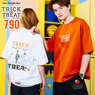 New Arrival คอกลมทรงโอเวอร์ไซส์ ANC.23206 - SESAME STREET TRICK OR TREAT OVERSIZE T- SHIRT