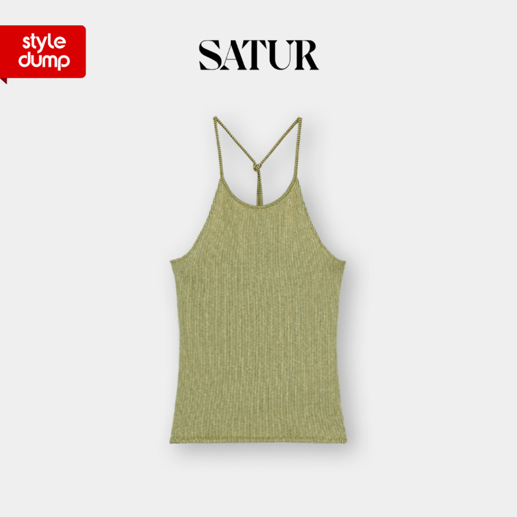 [Satur] Ravenna Ribbed Sleeveless Top - Sage Green