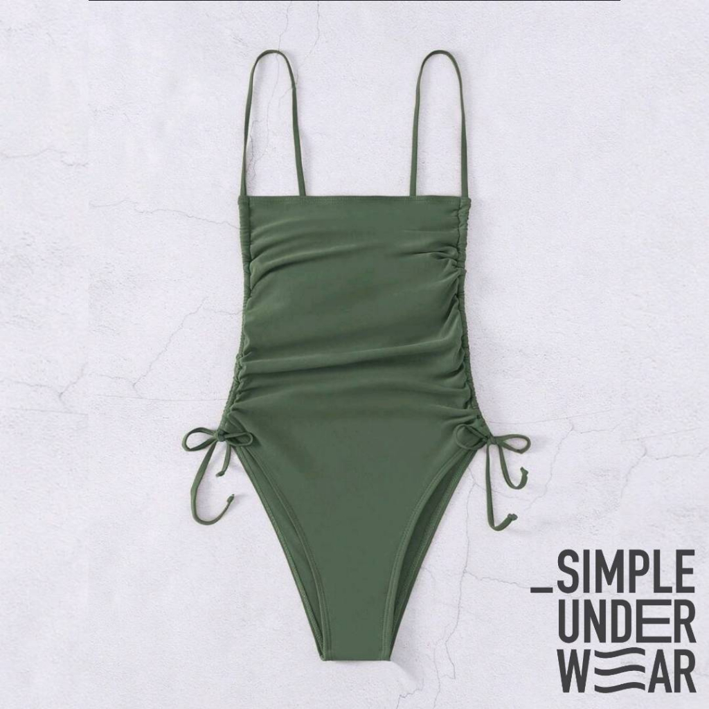010 Simple Underwear bikini วันพีช รูดข้าง เว้าสูง รูปที่ 8