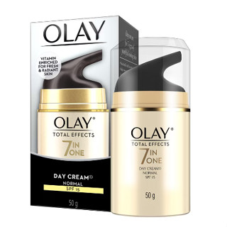 Olay โอเลย์ โททัลเอ็ฟเฟ็คส์ แอนตี้เอจจิ้ง ครีมสูตรธรรมดา ครีมบำรุงผิวหน้า SPF 15   50 กรัม (4902430360111)