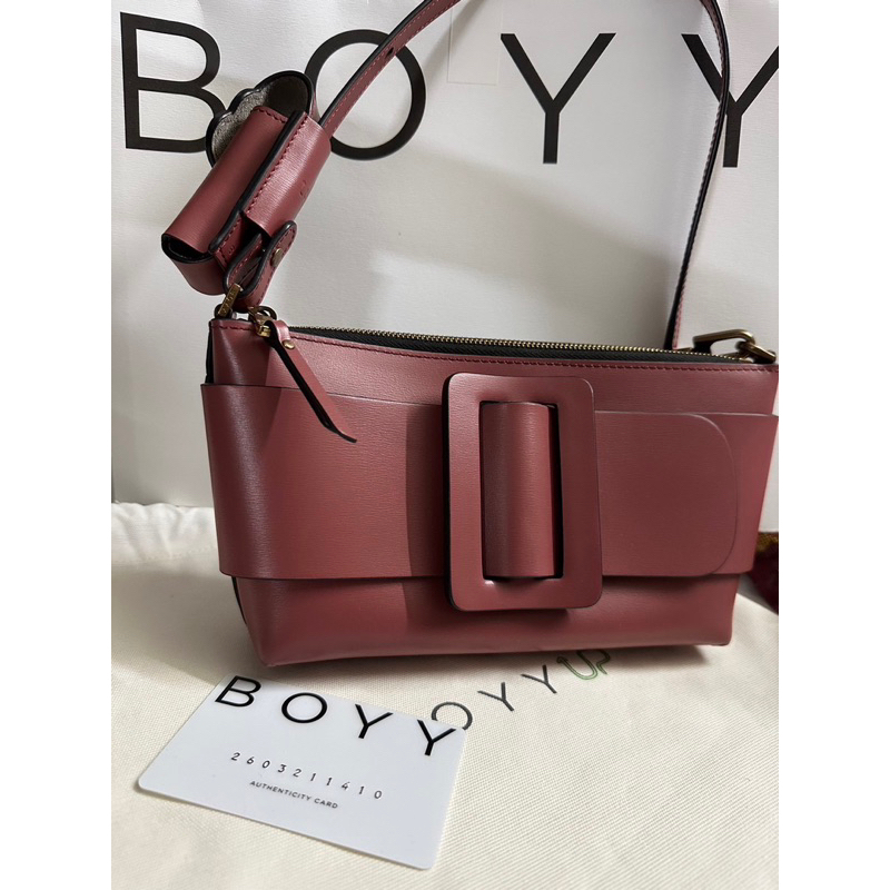 Boyy Buckle Pouchette Bag in Grey Leather ref.606505 - Joli Closet