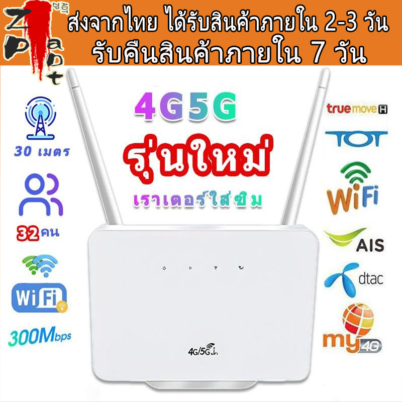 เร้าเตอร์ใส่ซิม4G เราเตอร์wifi Router 300Mbps ใช้ได้กับซิมทุกเครือข่ายเสียบใช้เลยไม่ติดตั้ง 2.4Ghz รับประกัน5ปี