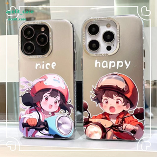 ❤️ส่งของขวัญ❤️ เคสไอโฟน 11 12 13 14 Pro Max สไตล์คู่รัก แฟชั่น ความนิยม การ์ตูน แฟชั่น Case for iPhone สไตล์วรรณศิลป์