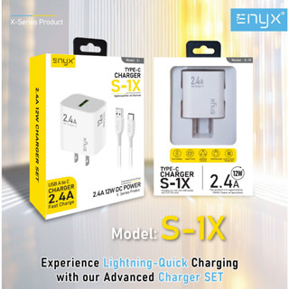 ชุดชาร์จ ENYX รุ่น S-1X ชุดชาร์จพร้อมสาย จ่ายไฟ 2.4A/12W ForIP/ Micro /Type-C