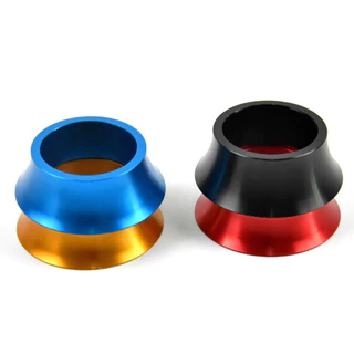 แหวน Spacer รองคอเทเปอร์ ด้านบนจักรยาน สูง15มม.อลูมิเนียม สำหรับซางมาตรฐาน1-1/8"งาน CNC