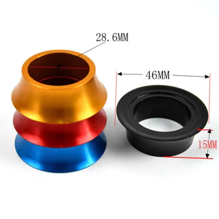 แหวน Spacer รองคอเทเปอร์ ด้านบนจักรยาน สูง15มม.อลูมิเนียม สำหรับซางมาตรฐาน1-1/8"งาน CNC