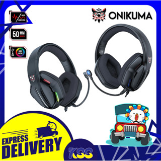 หูฟังสำหรับเล่นเกมส์ ONIKUMA HEADSET GAMING JACK 3.5MM. + USB RGB รุ่น X27 BLACK ประกัน 2 ปี