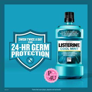 ลิสเตอรีน น้ำยาบ้วนปาก คูลมินต์ 250 มล. Listerine mouthwash Coolmint 250/750 ml.