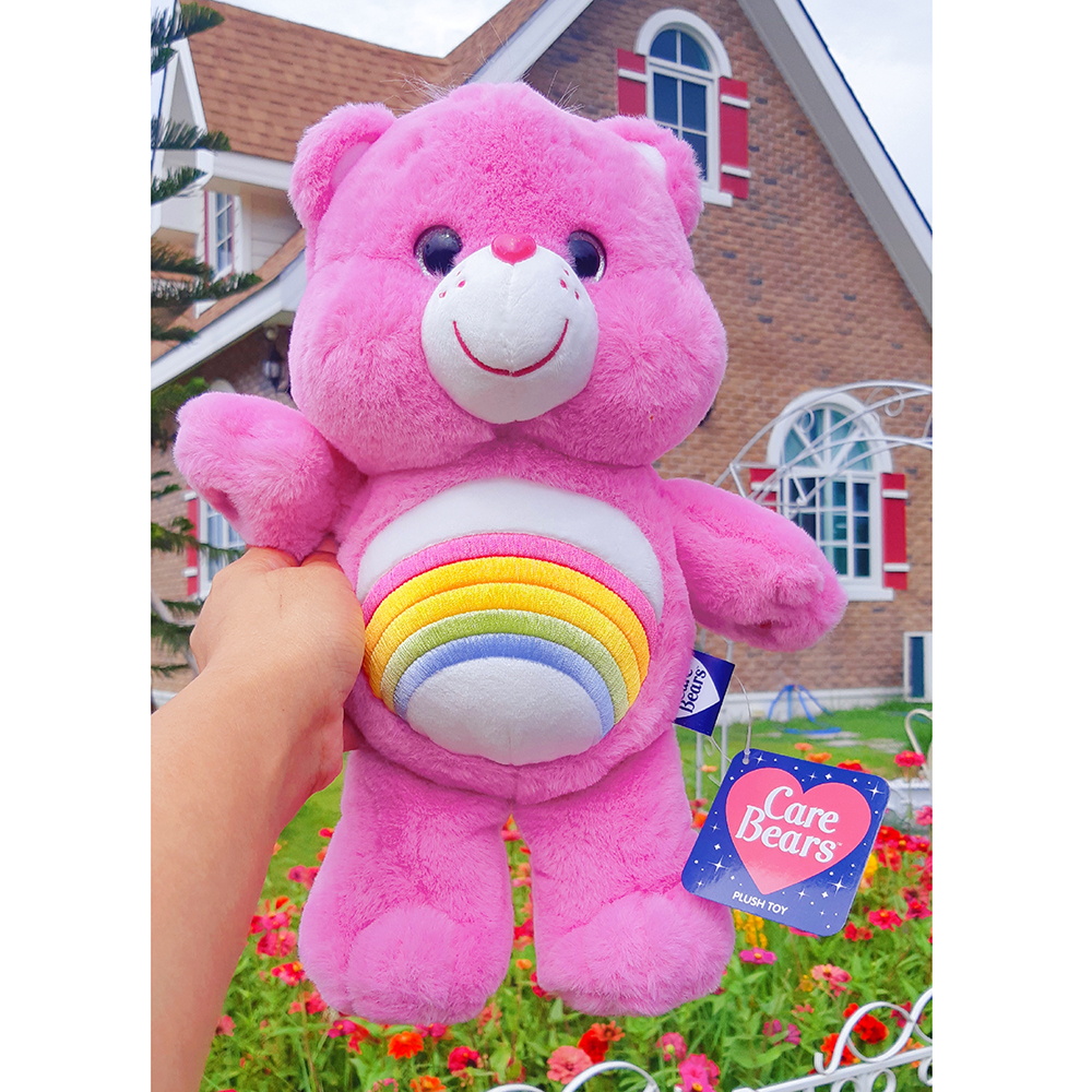 ตุ๊กตาแคร์แบร์ แท้ Care Bear Rainbow ชมพู ตาแก้ว ลิขสิทธิ์เกาหลี