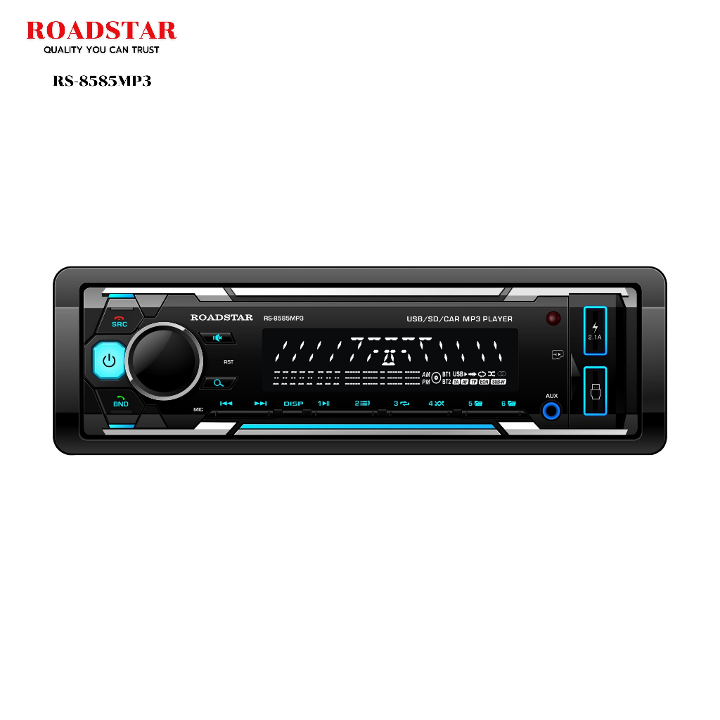 ROADSTAR รุ่น RS-8585MP3 เครื่องเสียงรถยนต์ วิทยุติดรถยนต์ เครื่องเล่น MP3 1DIN มาพร้อมฟังก์ชั่น DSP