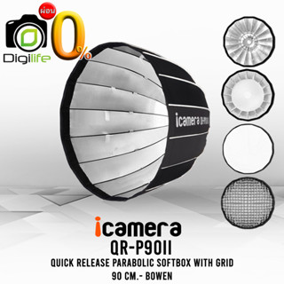 ผ่อน 0%** icamera Softbox QR-P90 II With Grid - Quick Release Parabolic Softbox 90 cm. ( Bowen mount ) ซอฟต์บ็อกซ์