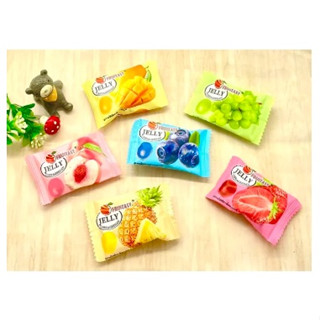 ขนมเยลลี่กัมมี่ หอมกลิ่นผลไม้ ตราFruitasy กลิ่นผลไม้ 6 ชนิด พีช, มะม่วง, สตรอเบอร์รี่,องุ่นเขียว, บลูเบอร์รี่ และสับปรด