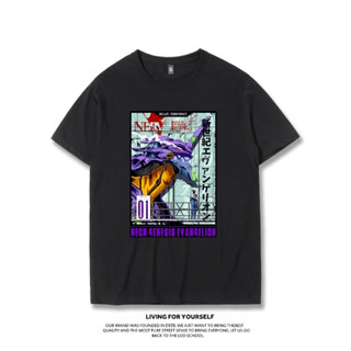 เสื้อยืดแฟชั่นแขนสั้นผ้าฝ้ายEva Neon Genesis Evangelion Ayanami Rei Asuka No.