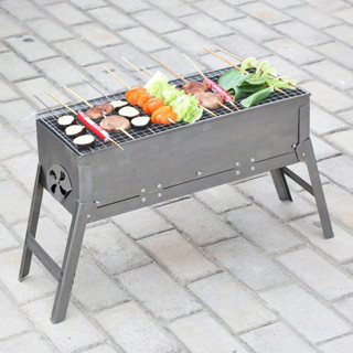 เตาปิ้งย่าง BBQ เตาปิ้งย่างเหล็ก พร้อมตะแกรง พับเก็บง่าย Camping Grill convincing6