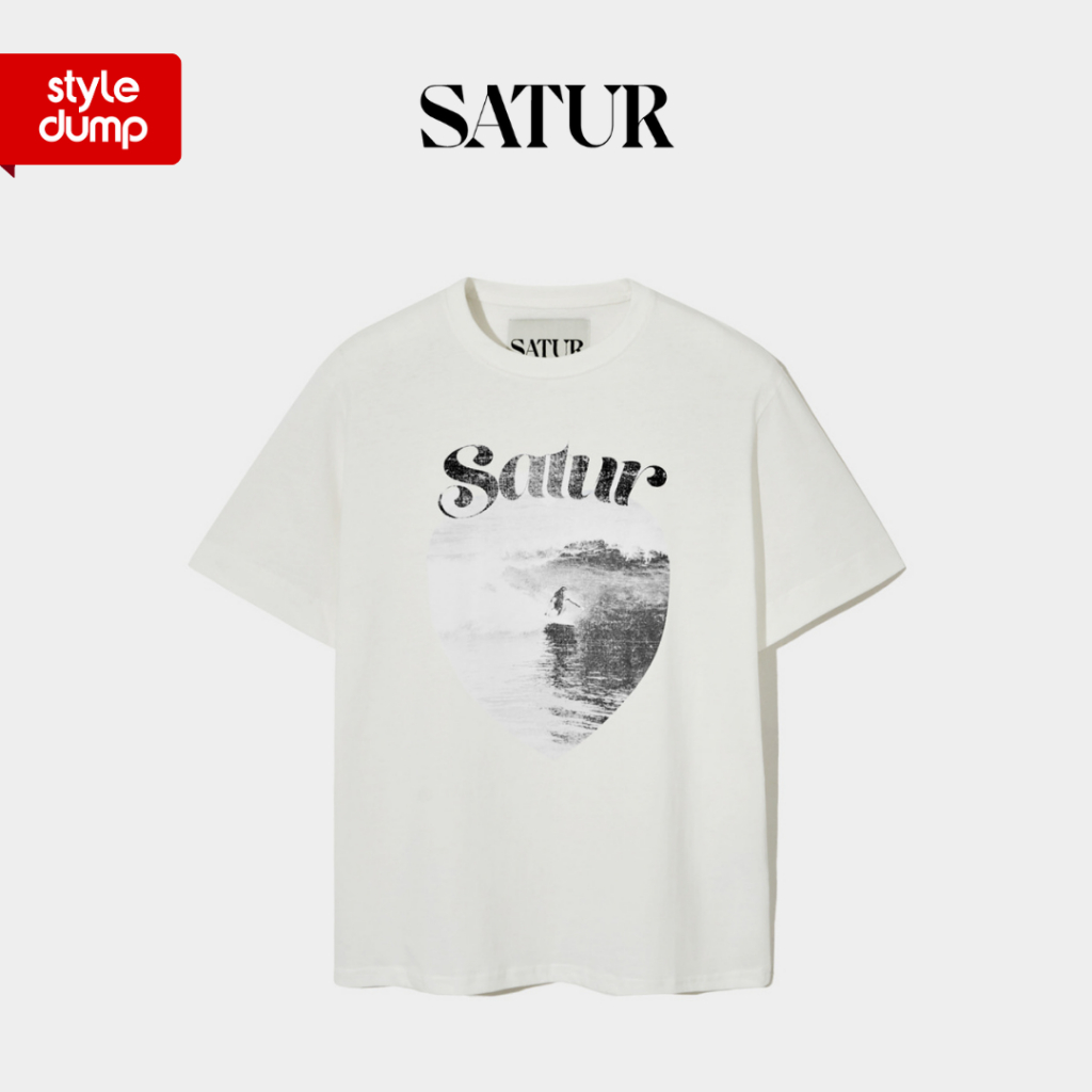 [Satur] Saturday Takeoff Graphic T-Shirts - White