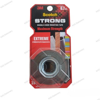 กาว 2 หน้า 3M Scotch Strong 1.5เมตร Double-sided Mounting Tape)ความกว้าง 19มม.