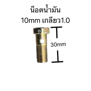 น็อตน้ำมัน 10mm เกลียว1.0 ยาว30mm (NT-OI-22)