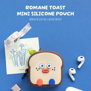 Romane Mini Silicone Pouch Toast กระเป๋าซิลิโคนขนาดเล็ก (น้องขนมปัง) สินค้าลิขลายสิทธิ์แท้จากโรมาเน่ Made in Korea