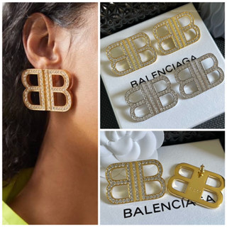 BALENCIAGA EARRINGS ▪︎ 4.5x3.2 CM งานสวยมาก งานคุณภาพHi-end1:1ปั๊มแบรนด์ครบ งานสวยเป๊ะ ส่งจากไทย🇹🇭