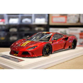 รถโมเดล1/18 Ferrari Novitec F8 Candy Red (Gold Stripes)