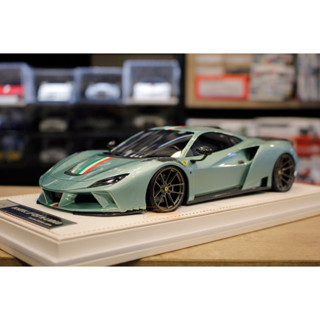 รถโมเดล 1/18 Ferrari Novitec F8 Verde Francesca Italian Stripes