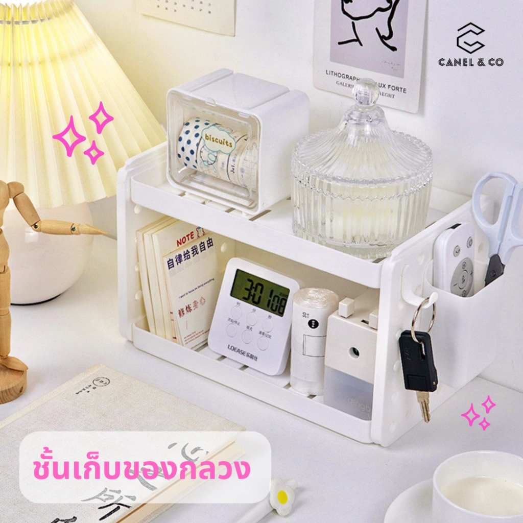 ชั้นเก็บของหลายชั้น มินิ โต๊ะมัลติฟังก์ชั่นห้องน้ำห้องครัวสำนักงานเครื่องเขียน แต่งหน้า Mini Multi-Layer Storage Rack