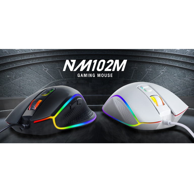 (เมาส์) MOUSE NUBWO NM102M BACK,WHITE