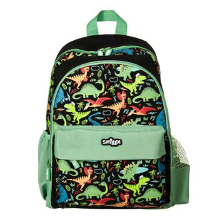 🎒Smiggle Backpacks Nursery bag กระเป๋าเป้ 🎒สมิกเกอร์ ขนาด 14-15 นิ้ว ลาย NAME DINO ป่า ดำ พร้อมส่งในไทย 🛻