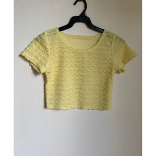 (มือ2) เสื้อครอปสั้น สีพาสเทล สภาพนางฟ้า
