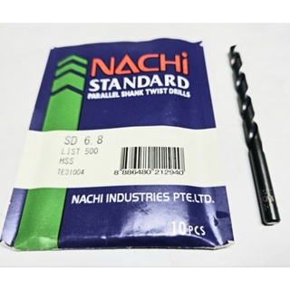 NACHI L500_6.8 MM ดอกสว่านเจาะเหล็ก HSS สีดำ นาชิ 6.8MM NAX500_0680