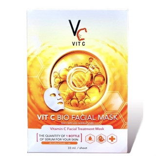 Ratcha Vit C Bio Facial Mask 33 มล. มาร์คน้องฉัตร มาร์ควิตซีเกาหลี