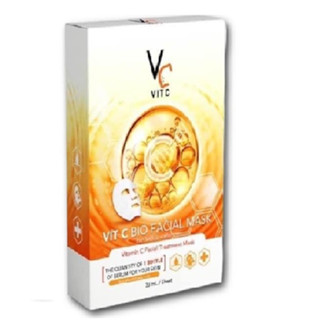 (ยกกล่อง) Ratcha Vit C Bio Facial Mask รัชชา วิตซี ไบโอ แฟเชียล มาร์คน้องฉัตร