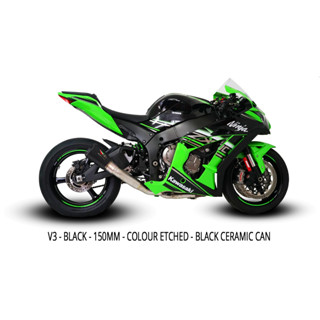 ท่อ Austin Racing สำหรับ ZX10R 2010-2020 | DE-CAT V3 150MM BLACK CERAMIC CAN