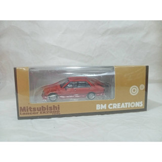 Mitsubishi Lancer Ex2000 Turbo Red with Stripes with Extra Wheels 1/64 Diecast Model Car by Bm Creations