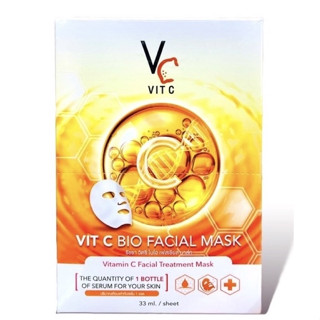 Ratcha Vit C Bio Facial Mask 33 มล. มาร์คน้องฉัตร มาร์ควิตซีเกRatcha Vit C Bio Facial Mask 33 มล. มาร์คน้องฉัตร มาร์ควิต