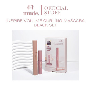 [ล๊อตสุดท้าย] MUDE INSPIRE VOLUME CURLING MASCARA BLACK SET (+ LONGLASH MINI )  10 ML. (เซ็ท มาสคาร่า กันน้ำ )