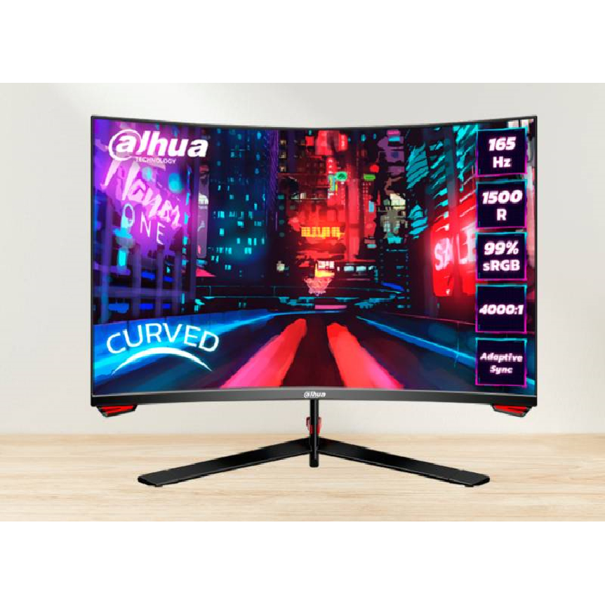 MONITOR (มุมมองภาพที่กว้างเป็นพิเศษ ภาพจอคมชัด) DAHUA LM24-E230C - 23.6" VA FHD 165Hz CURVED -3 YEAR