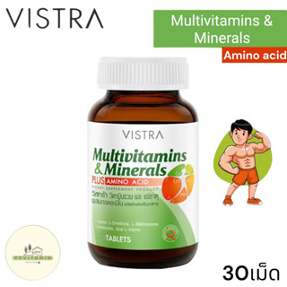 vistra Multivitamins &amp; Minerals Plus Amino Acid 30เม็ด