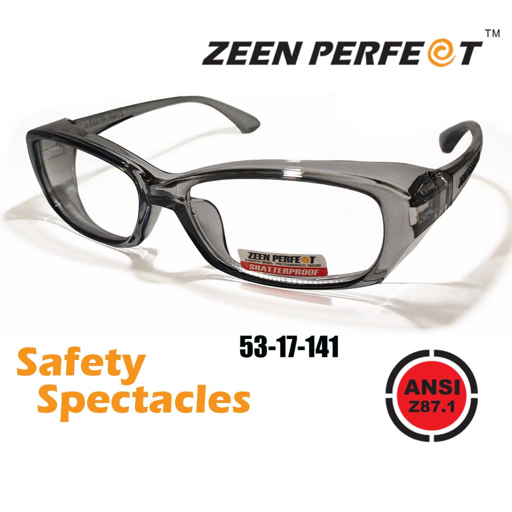 แว่นเซฟตี้ ZEEN PERFECT Sporty design ถอดเปลี่ยนเลนส์สายตาได้ เลนส์ป้องกัน UV400