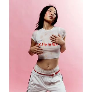 Piccoro - Team KISSER Baby Tee เสื้อยืดผ้าบางสกรีนคำ